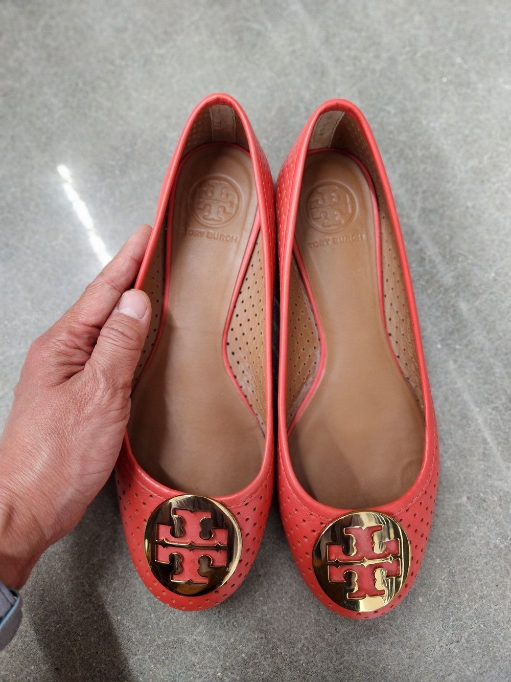 Tory Burch Women's Coral Logo Ballet Flats